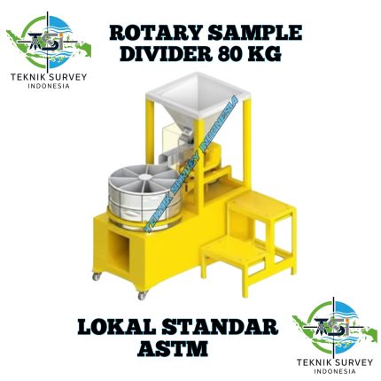 Rotary Sample Divider 80 KG Pembagi Sampel Agregat Laboratorium Teknik Survey Indonesia