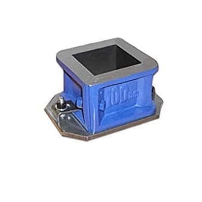 Cetakan kubus beton 15x15x15 cm material besi cor yang tebal teknik survey indonesia