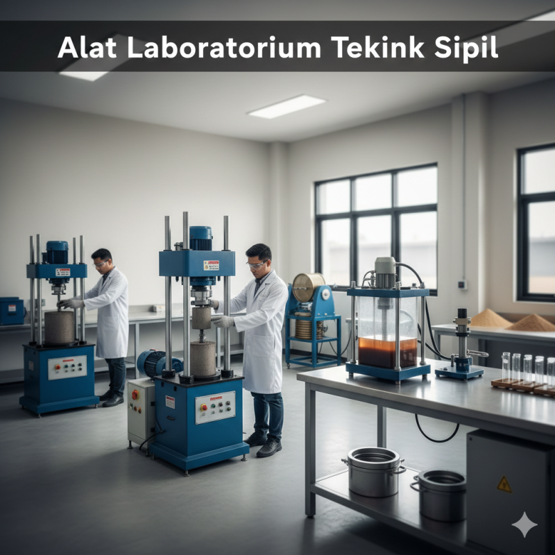Compression Testing Machine (CTM) untuk menguji kuat tekan silinder beton
