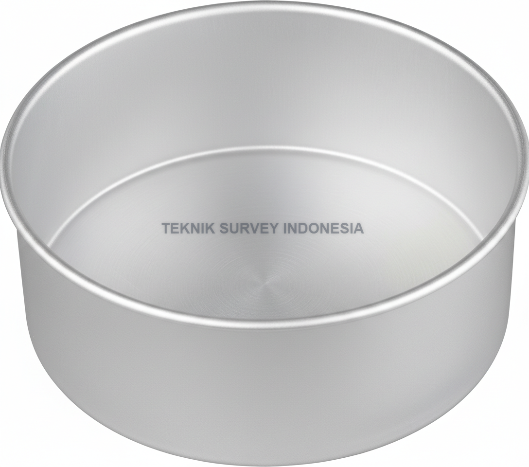 Round-Pan-Aluminium-Laboratorium-25cm Round Pan Laboratorium Aluminium Teknik Survey Indonesia