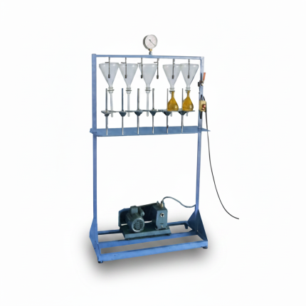 Vacuum Stand Laboratorium Sipil 6 Flask Lengkap Vacuum Pump