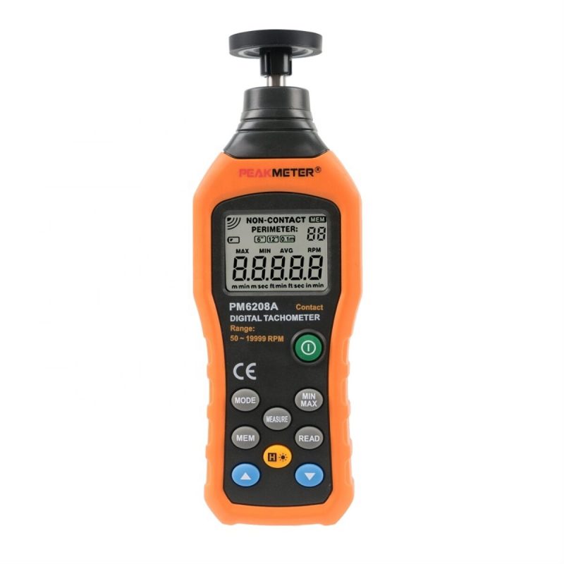 Jual Peakmeter PM6208A Tachometer Data Logger Alat Ukur RPM Kontak Teknik Survey Indonesia